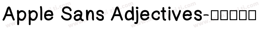 Apple Sans Adjectives字体转换